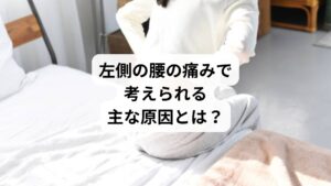 左側の腰痛には、以下のような原因が考えられます: