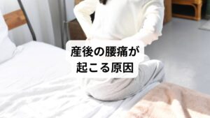 出産後、多くの女性が腰痛に悩まされます。これは以下のような要因が重なって起こります。
ホルモンの影響:妊娠・出産に伴い分泌されるリラキシンというホルモンが関節や靭帯を緩め、骨盤が不安定になる。
筋力低下:妊娠中の運動不足や腹筋・骨盤底筋の弱化により、腰を支える力が低下。
授乳や抱っこ姿勢:前かがみや片側に偏った姿勢が続くことで腰に負担が集中。
睡眠不足・疲労:回復が遅れ、慢性的な痛みにつながる。
このように「産後の腰痛に対するストレッチ」という検索ニーズは、原因を理解したうえで安全にケアしたいというママの思いに直結しています。