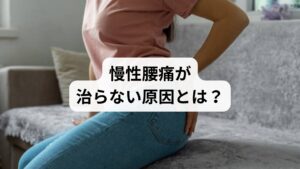 慢性腰痛の原因はひとつではありません。
以下のようなタイプに分類されます。
【タイプ/主な原因/特徴】
・筋肉性/筋肉の緊張・炎症/長時間の座位・運動不足で悪化
・骨格性/骨盤・背骨の歪み/姿勢不良・加齢による変形
・神経性/神経過敏・坐骨神経痛/しびれ・痛みが広範囲に及ぶ
・心因性/ストレス・不安/痛みが慢性化しやすい
・内臓性/腎臓・婦人科疾患など/痛みの場所が特定しづらい
複数の要因が絡み合っているケースが多く、表面的な対処では改善しにくいのが慢性腰痛の特徴です。