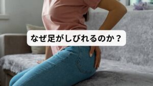 椎間板の中心にある「髄核」が外に飛び出すと、脊髄神経や坐骨神経を圧迫します。この神経圧迫が、足のしびれ・感覚異常・筋力低下を引き起こすのです。

しびれは、神経の通り道に沿って現れるため、腰からお尻、太もも、ふくらはぎ、足先まで広がることもあります。放置すると慢性化し、日常生活に大きな支障をきたすため、早期の対処が重要です。