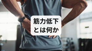 筋力低下は単なる「年のせい」ではありません。主な筋力低下の原因は次の通りです。

不活動性（廃用性）：長期間の運動不足や安静による筋萎縮。
栄養不足：タンパク質不足、エネルギー不足、ビタミン・ミネラル欠乏。
内科的疾患：甲状腺機能低下、慢性炎症、糖尿病、神経筋疾患。
加齢性変化：サルコペニア（加齢性筋減少症）。
薬剤性：ステロイド長期使用など。
まずは生活歴と既往歴を整理し、どの因子が主因かを見極めることが改善の出発点です。